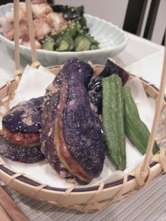 カロリーは気にせずに・・茄子のはさみ揚げ-レシピのメイン写真