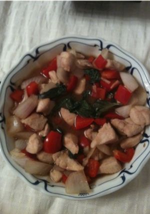 鶏肉とバジルのピリ辛炒め-レシピのメイン写真