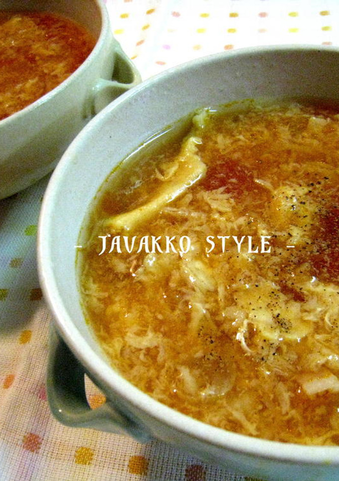 ふんわり卵とトマトのスープ-レシピのメイン写真
