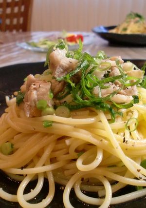 豚ばら肉とネギの和風パスタ-レシピのメイン写真