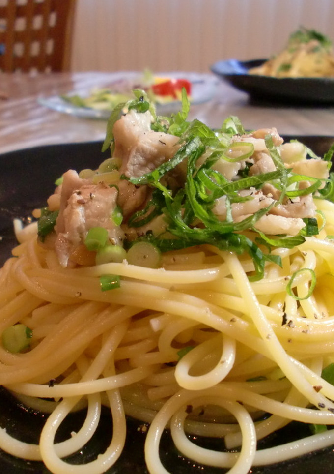 豚ばら肉とネギの和風パスタ-レシピのメイン写真