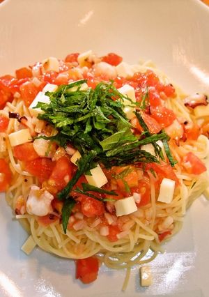 トマトとタコの冷製パスタ-レシピのメイン写真