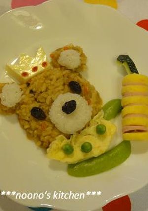 混ぜて簡単☆くまちゃんのバースデコカレー-レシピのメイン写真