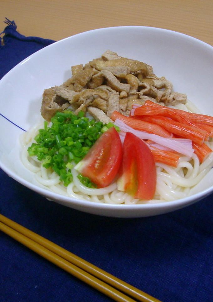 ずぼら！冷やしきつねうどん-レシピのメイン写真