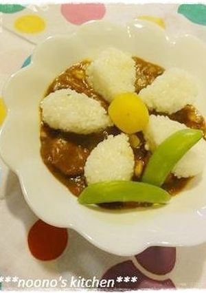 ✿簡単お花のデコカレー✿-レシピのメイン写真