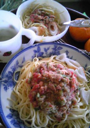 トマトときゅうりの冷製パスタ-レシピのメイン写真