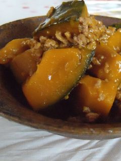 ひき肉とカボチャの炒め煮-レシピのメイン写真