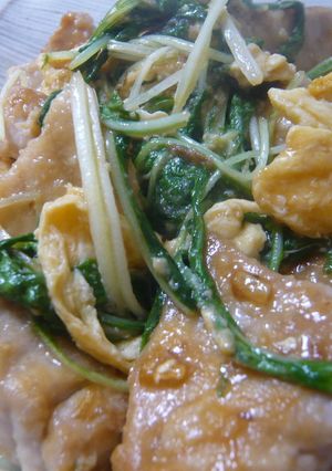 まぐろと水菜のオイスター炒め-レシピのメイン写真