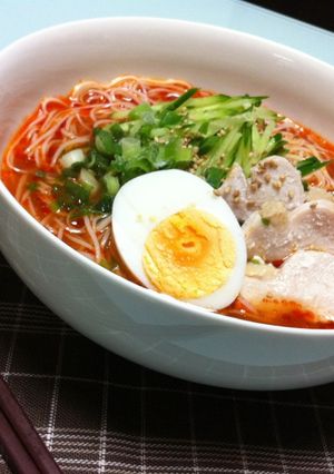 韓国風?ピリ辛ぶっかけソーメン!!-レシピのメイン写真