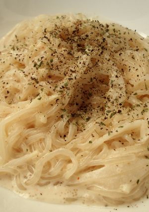 糸こんにゃくで明太子パスタもどき-レシピのメイン写真