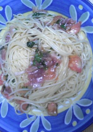生ハムとバジルの冷製パスタ-レシピのメイン写真