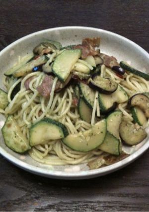 ズッキーニとナスのバジルソースパスタ-レシピのメイン写真
