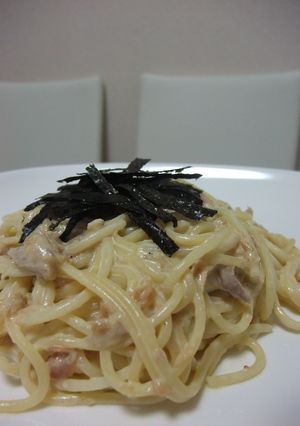 めんつゆで簡単♪梅ツナマヨパスタ！-レシピのメイン写真