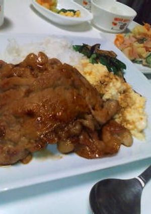 豚テリ☆プレートご飯-レシピのメイン写真