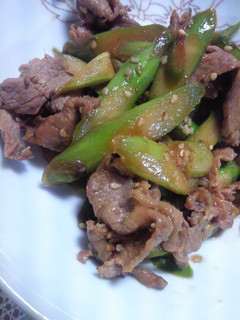 アスパラと牛肉の炒め物~♪-レシピのメイン写真