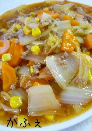 簡単　豚ひきと白菜のピリ辛甘酢煮-レシピのメイン写真