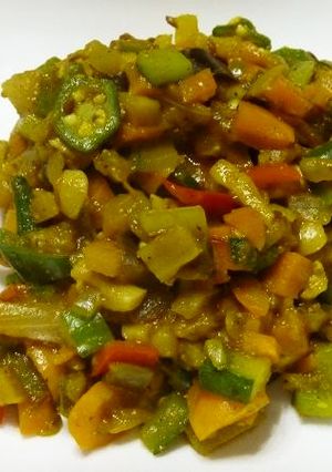 夏野菜イッパイのキーマカレー♪-レシピのメイン写真