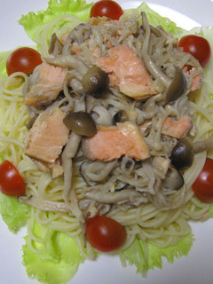 鮭ときのこの冷製パスタ-レシピのメイン写真