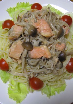 鮭ときのこの冷製パスタ-レシピのメイン写真