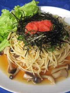 *たっぷりきのこと明太子の冷製パスタ*-レシピのメイン写真