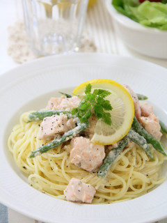 サーモンのレモンクリーム冷製パスタ-レシピのメイン写真
