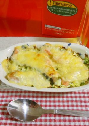 シャケとキャベツのマヨチーズグラタン-レシピのメイン写真