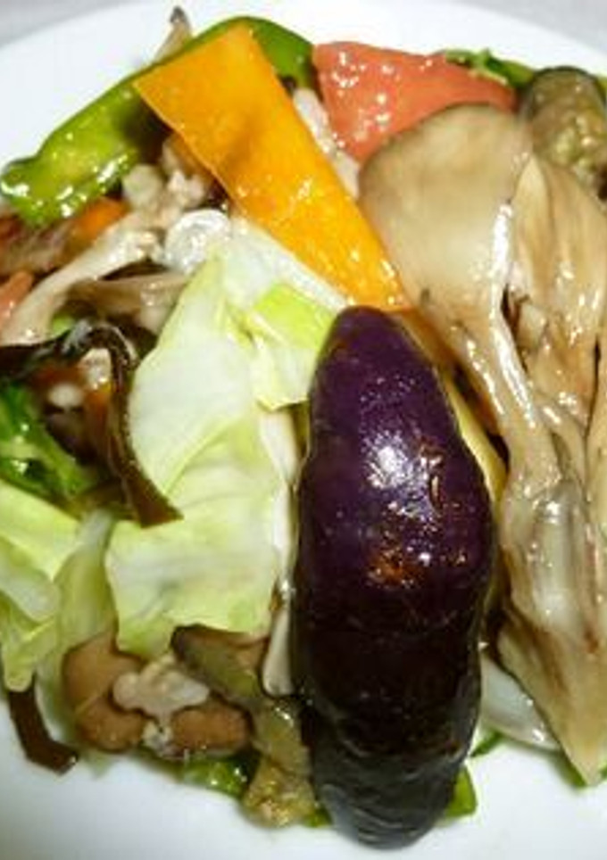 レンジで簡単　和風豚野菜炒め-レシピのメイン写真