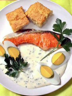生鮭のバターソテー ヨーグルトソース添え-レシピのメイン写真