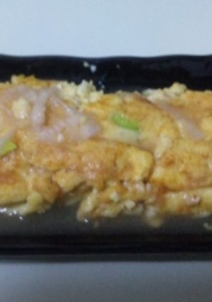 ふわふわ枝豆出し巻き玉子のあんかけ-レシピのメイン写真