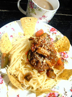 夜はカレー!ラタトゥイユの冷製パスタ-レシピのメイン写真