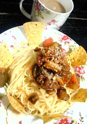 夜はカレー！ラタトゥイユの冷製パスタ-レシピのメイン写真