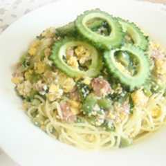 รูปของ スパム入ゴーヤチャンプル☆麺やご飯で…♪