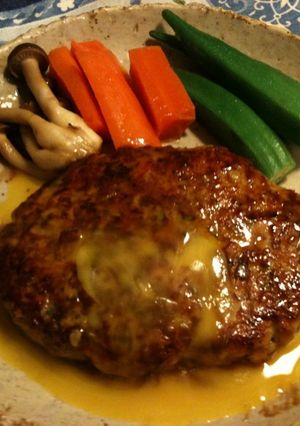 男子に大受け!つくねハンバーグ居酒屋風-レシピのメイン写真