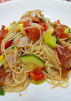 夏野菜の冷製パスタ-レシピのメイン写真