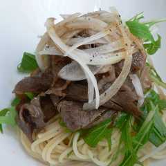 รูปของ 牛肉でさっぱりパスタ☆
