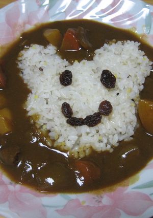 キャラ弁　くまウサギカレー-レシピのメイン写真