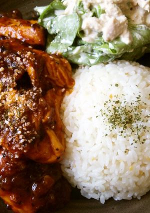 超簡単カフェ飯！鶏肉のトマト煮込み♥-レシピのメイン写真