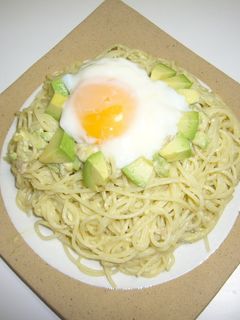 冷製パスタのアボカドカルボナーラ。-レシピのメイン写真