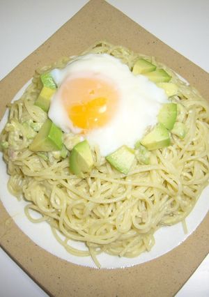 冷製パスタのアボカドカルボナーラ。-レシピのメイン写真