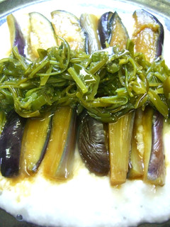 夏の涼味★冷製ワサビ茄子のめかぶ山芋がけ-レシピのメイン写真