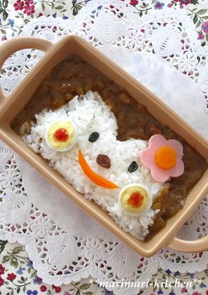 デコカレー＊グラタン皿でおさるのカレー♪-レシピのメイン写真