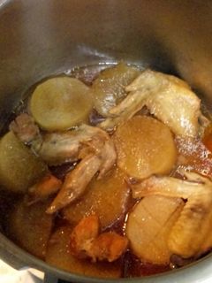 活力なべ(圧力鍋)で大根と手羽先の煮物-レシピのメイン写真