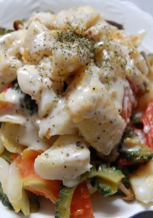 夏野菜オリーブ炒めドレッシングかけ-レシピのメイン写真
