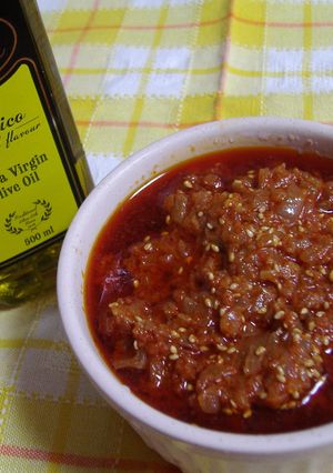 オリーブオイルで食べるラー油♪-レシピのメイン写真