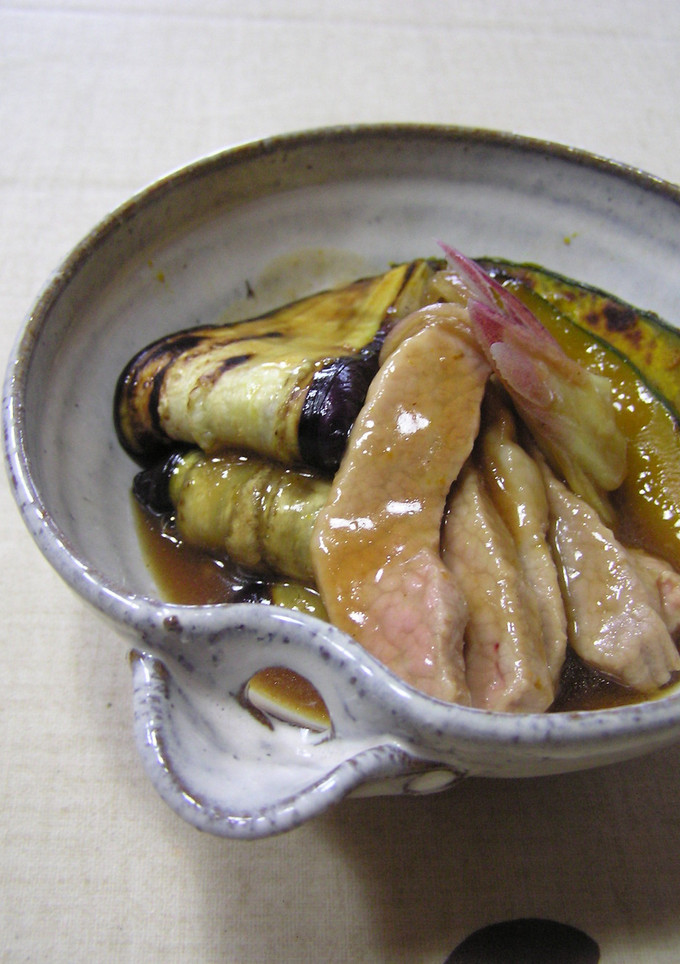 美味しいつゆで 豚と夏野菜の治部煮-レシピのメイン写真
