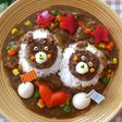デコカレー☆ハンバーグでくまさんカレー♥