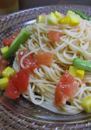 冷製パスタ　爽やか夏野菜のゆず風味-レシピのメイン写真