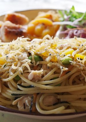 じゃことササミお茶漬けの素deパスタ＊-レシピのメイン写真