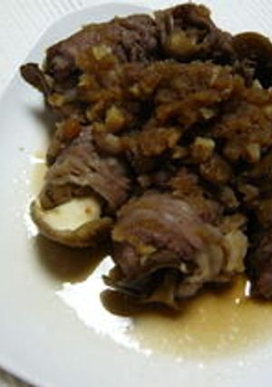 牛カタロース☆マイタケ巻きのみぞれ焼き-レシピのメイン写真