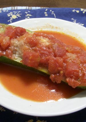☆肉詰めズッキーニのトマト煮☆-レシピのメイン写真